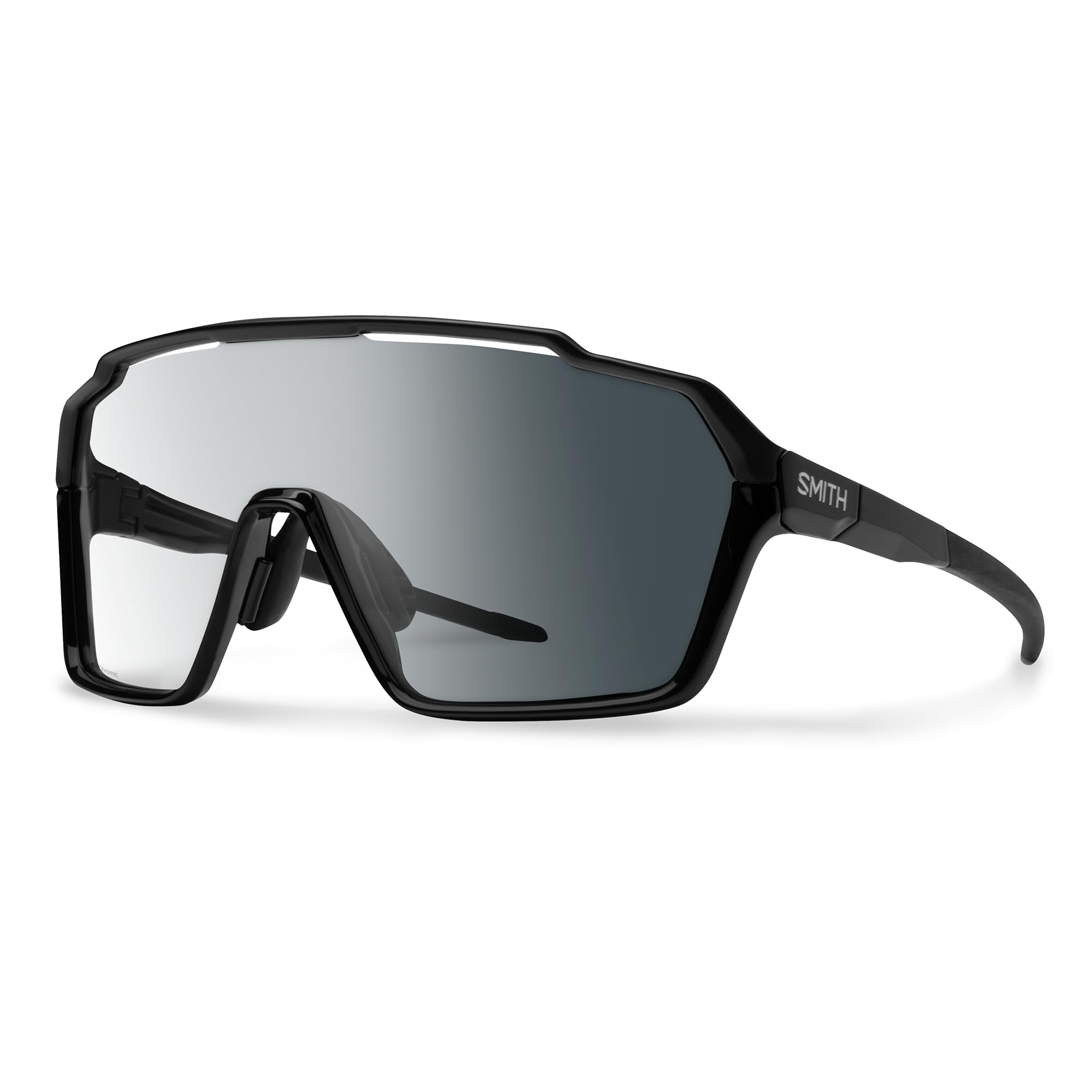 SMITH Shift XL MAG sunglasses front view on trail with lightweight frame for speed