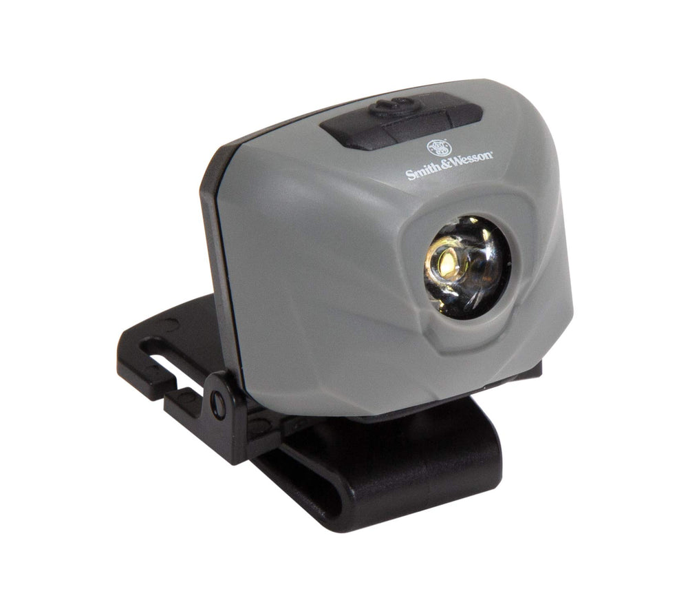 Smith & Wesson Night Guard RXP headlamp attached to hat for hands-free lighting