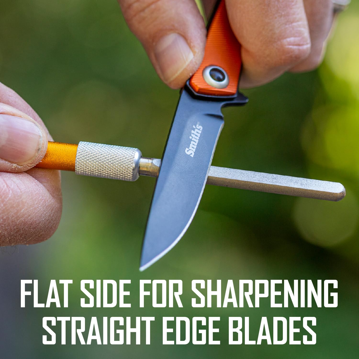 Compact, pen-shaped sharpener with adjustable rod