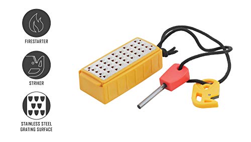 Smith's Pack Pal fire starter with striker ready for quick ignition in any conditions.