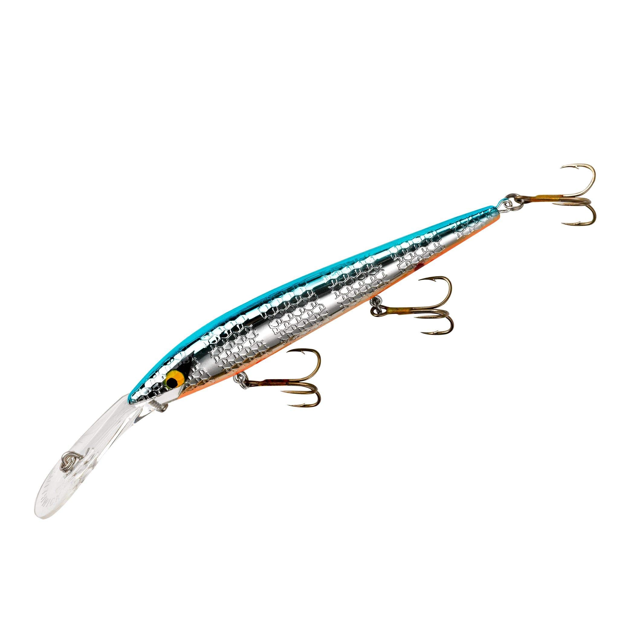 Smithwick Deep Suspending Rattlin' Rogue in chrome-blue back orange belly, great for deep-water trolling.
