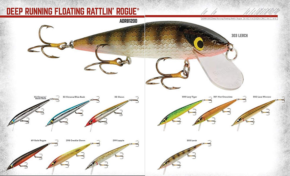 Smithwick Floating Rattlin' Rogue chrome/blue back in-water action highlights shallow-crank potential