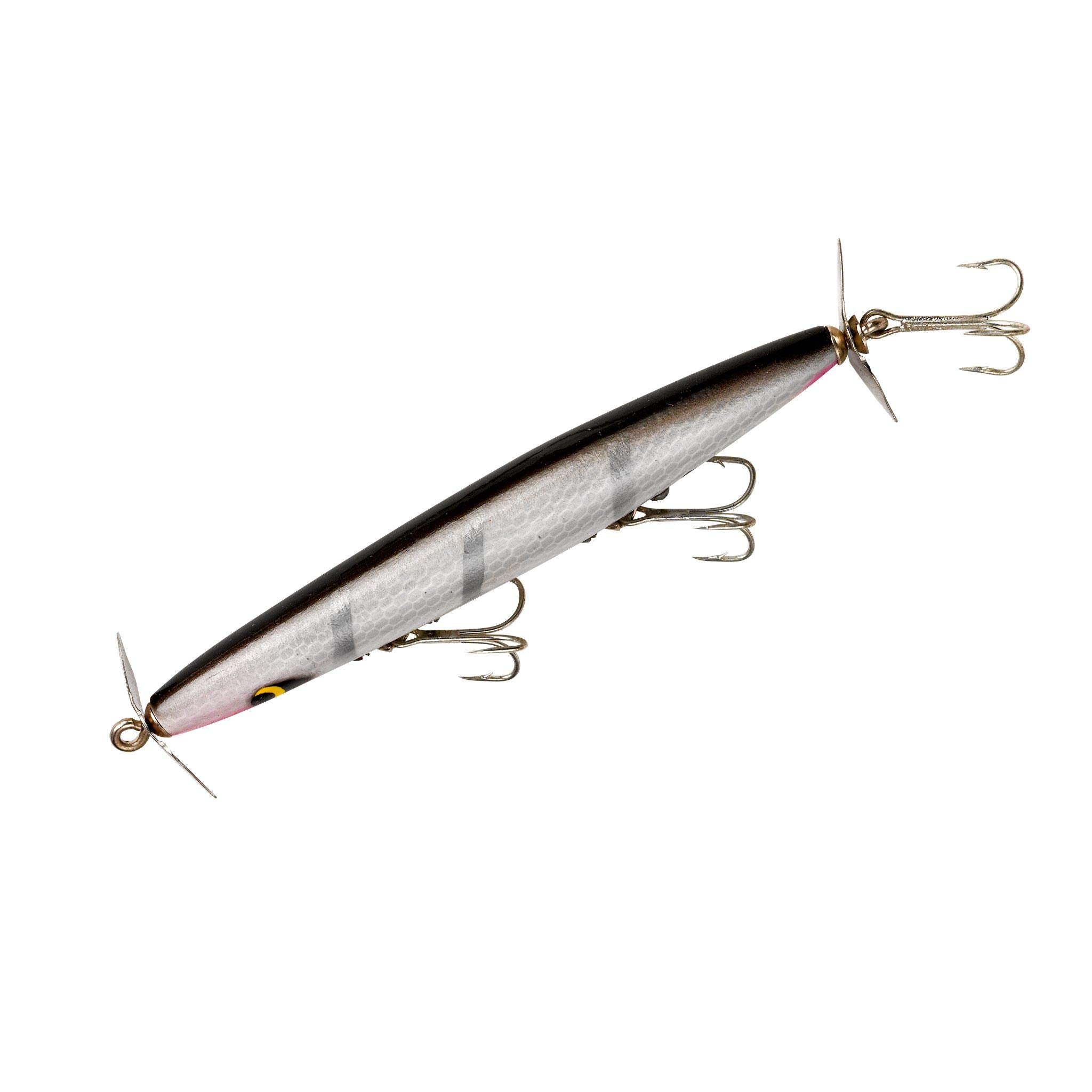 Smithwick Lures Devil's Horse Silver Shiner front prop in action drawing topwater strikes.