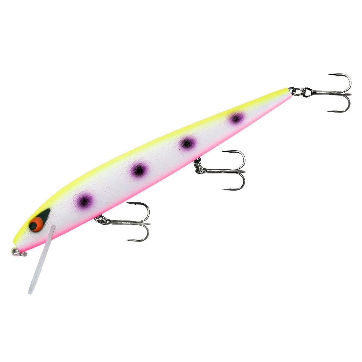 Smithwick Perfect 10 Rogue-WAT jerkbait shows Rogue Roll action for 10–12 ft depth targeting walleyes