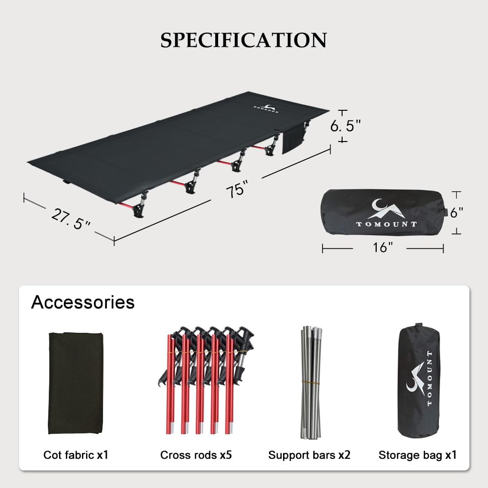 SMLFIT camping cot at beach setup for sunny camping