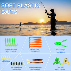 SMMYMGF soft plastic worms with realistic texture for versatile rigs