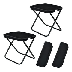 Smohtmeny collapsible stool front view shows compact backpack-friendly design for outdoor seating