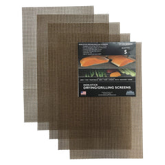 Smokehouse Big Chief drying screen non-stick, easy release and dishwasher-safe cleaning.