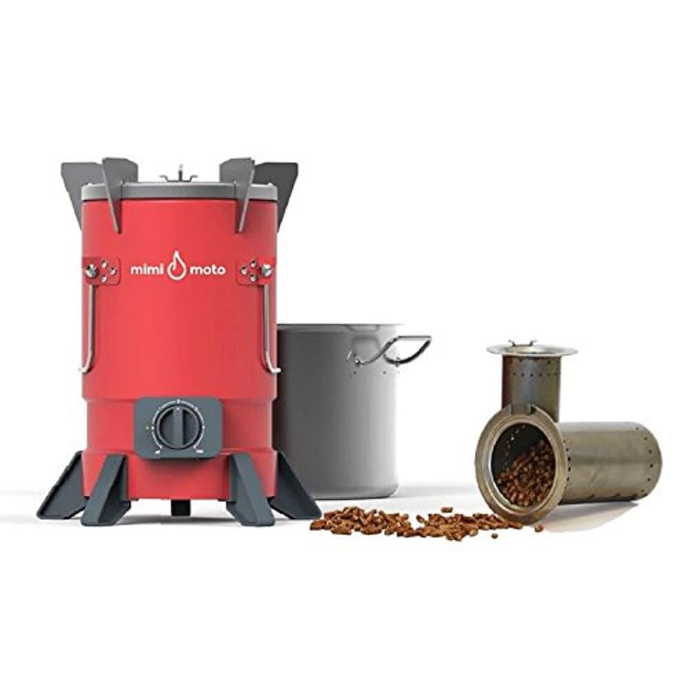 Smokehouse Moto smokeless wood-fired stove for camping cooking without propane.