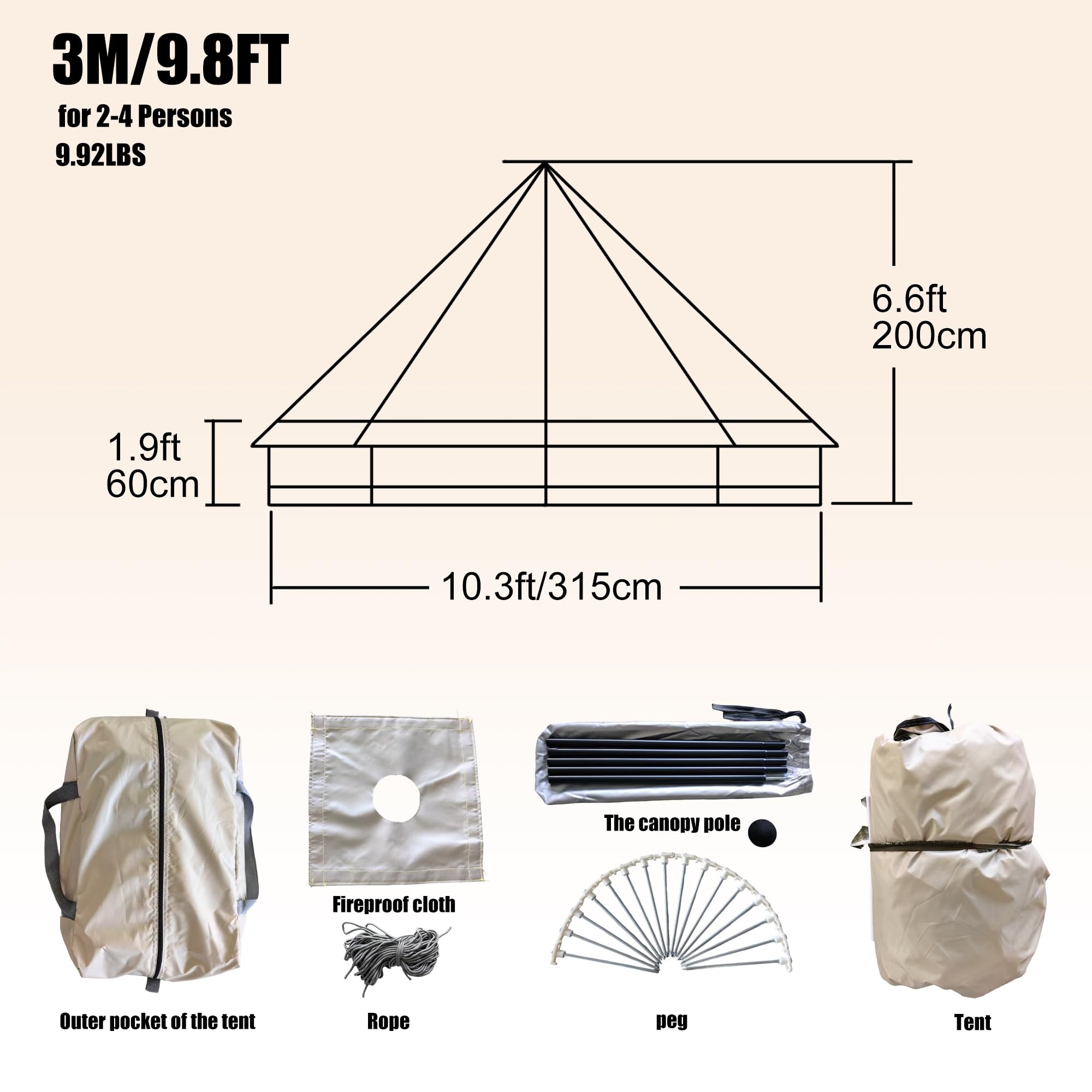 Smootor yurt tent front view highlighting round design ideal for group gatherings.