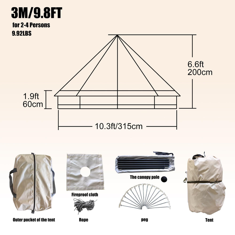 Smootor yurt tent front view highlighting round design ideal for group gatherings.