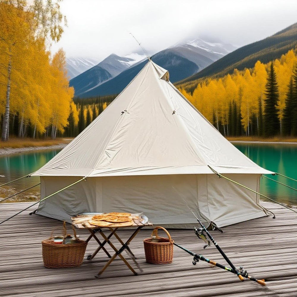 Smootor yurt tent packs into a compact bag for car camping.