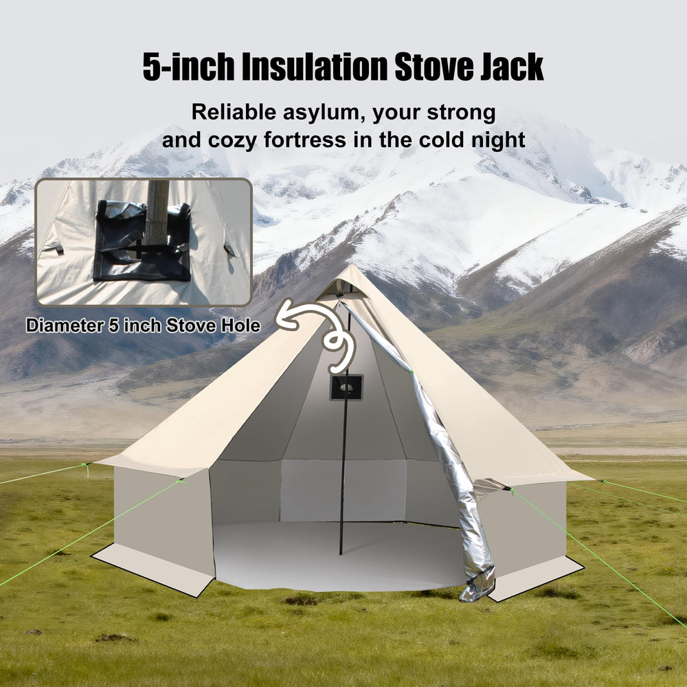 Smootor yurt tent independent roof vent promotes fresh air and reduces condensation.
