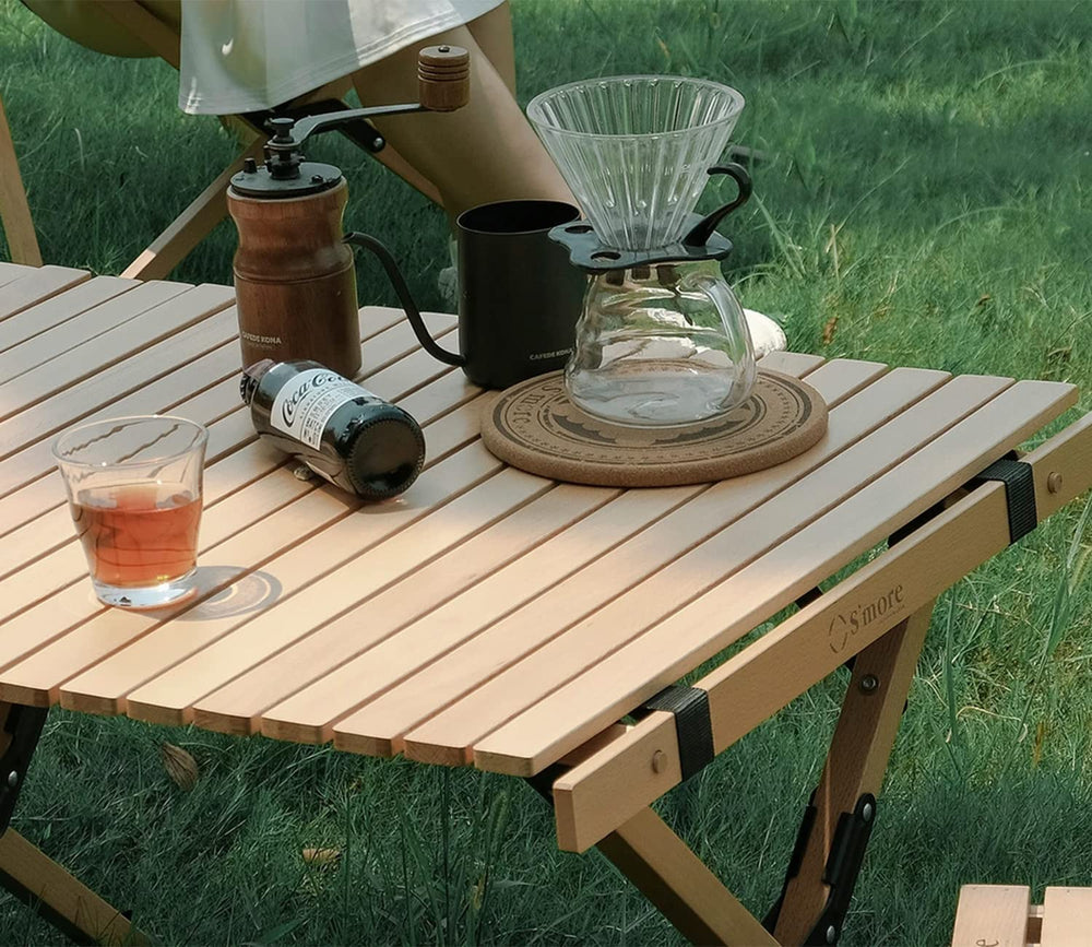 S'more beech wood close-up emphasizing natural material and warm aesthetic.