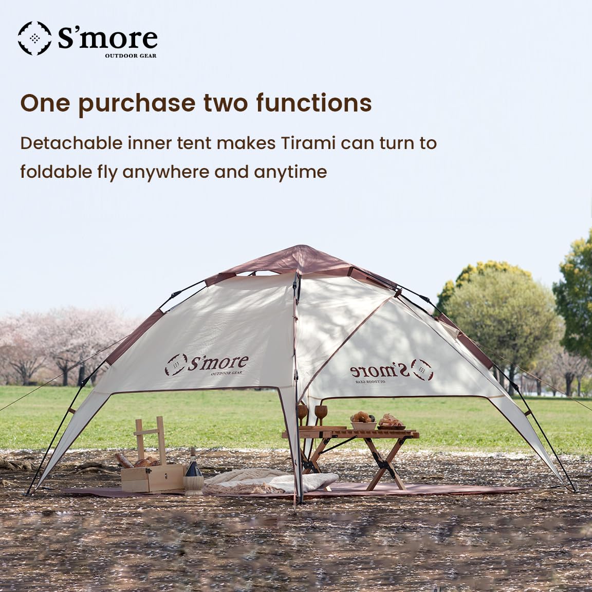 S'more Emergency Tent Shelter pitched rapidly for relaxed camping outdoors.