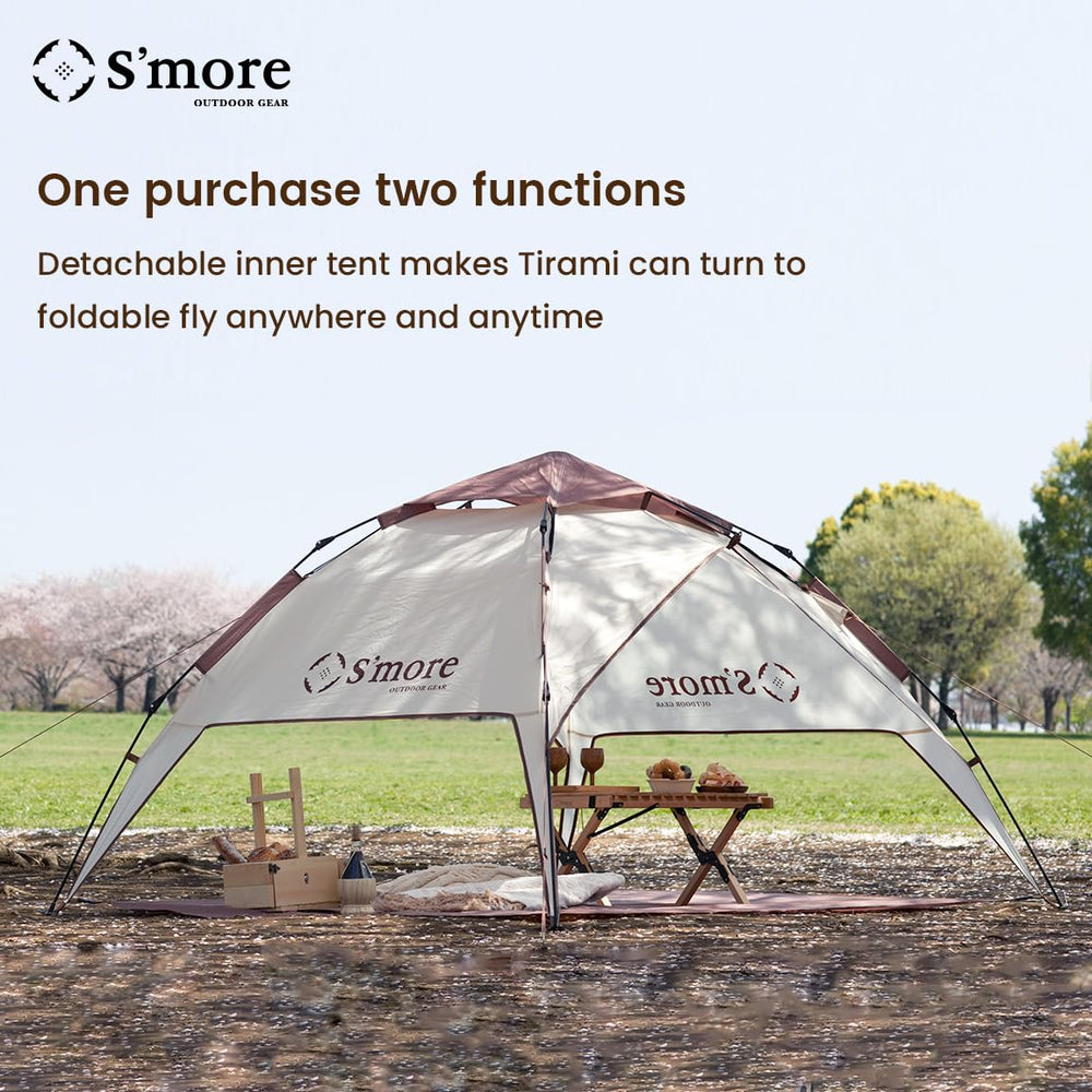 S'more Emergency Tent Shelter pitched rapidly for relaxed camping outdoors.