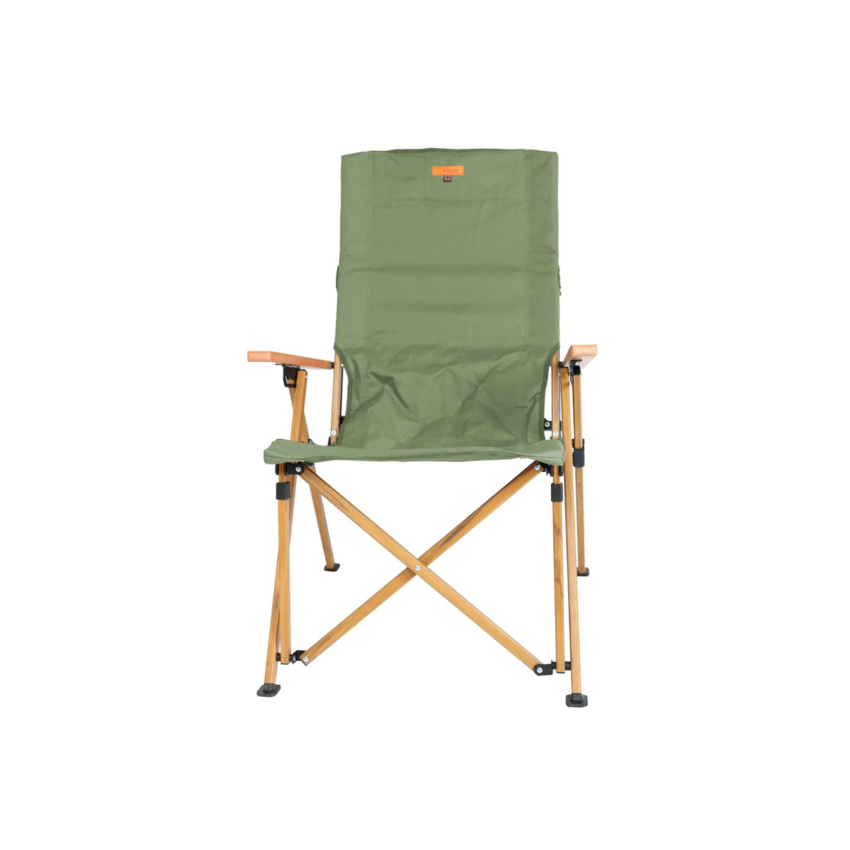 S'more high-back reclining chair in army green for outdoor relaxation