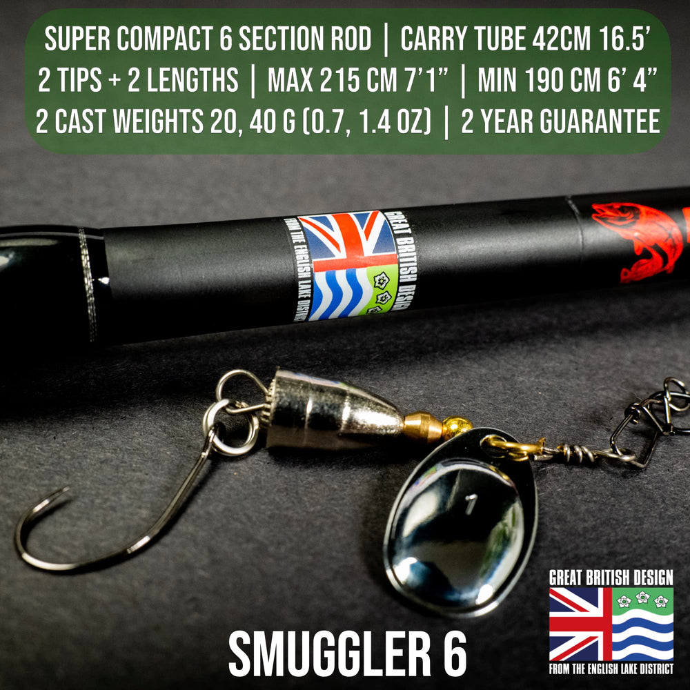 Two interchangeable tips for 7.3’ and 6.2’ lengths
