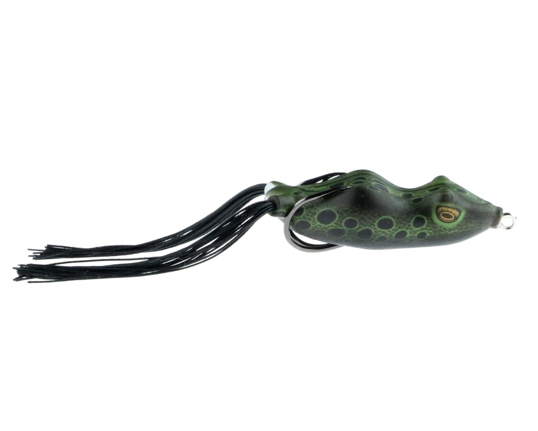 Snag Proof Bobby's Perfect Frog topwater action shows lifelike walking for aggressive surface strikes.