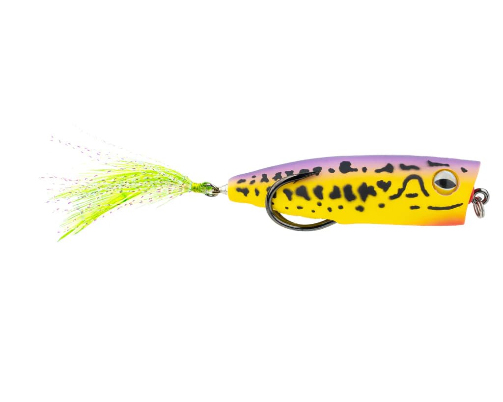 Snag Proof Zoo Pop topwater lure in open water delivering loud pops to trigger bites.