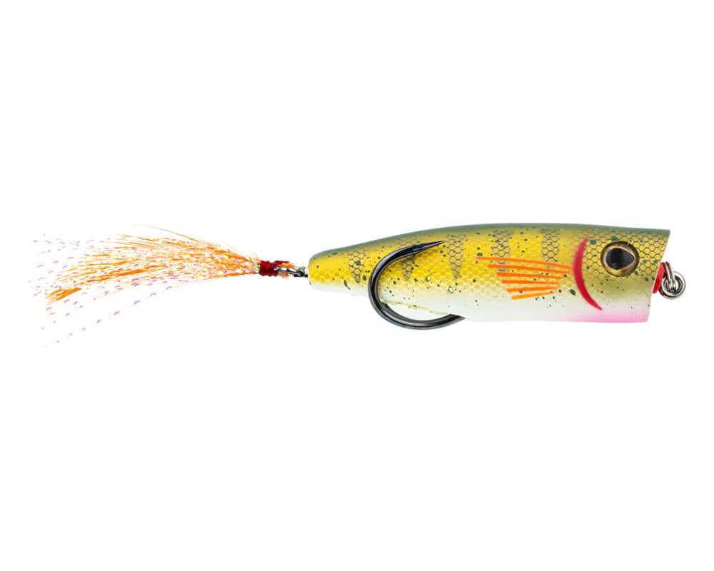 Snag Proof Zoo Pop topwater lure creates loud surface pops to trigger bass strikes.