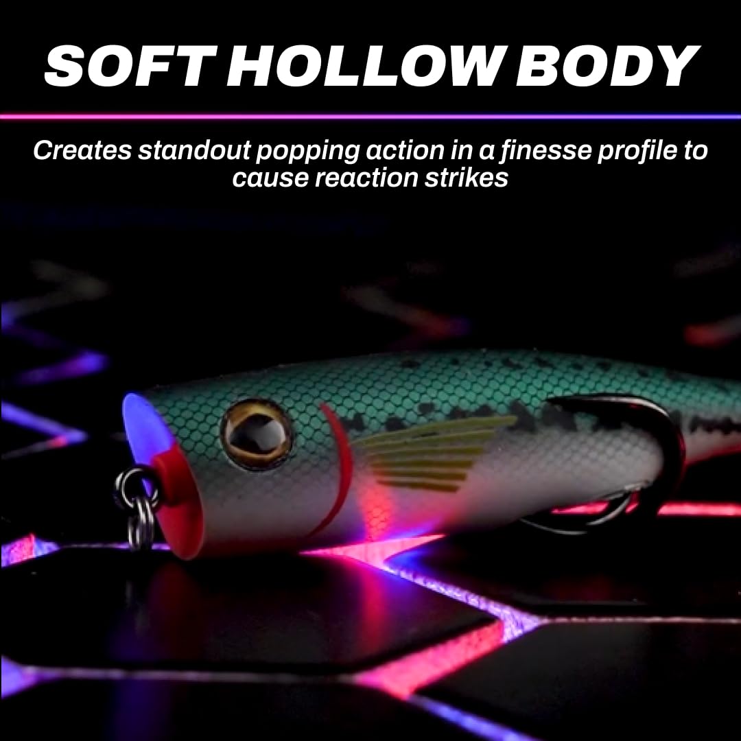 Snag Proof Zoo Pop weedless design glides through grass without snagging