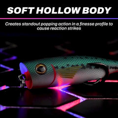 Snag Proof Zoo Pop weedless design glides through grass without snagging