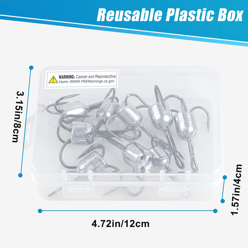 5-piece snagging treble hook kit in reusable box