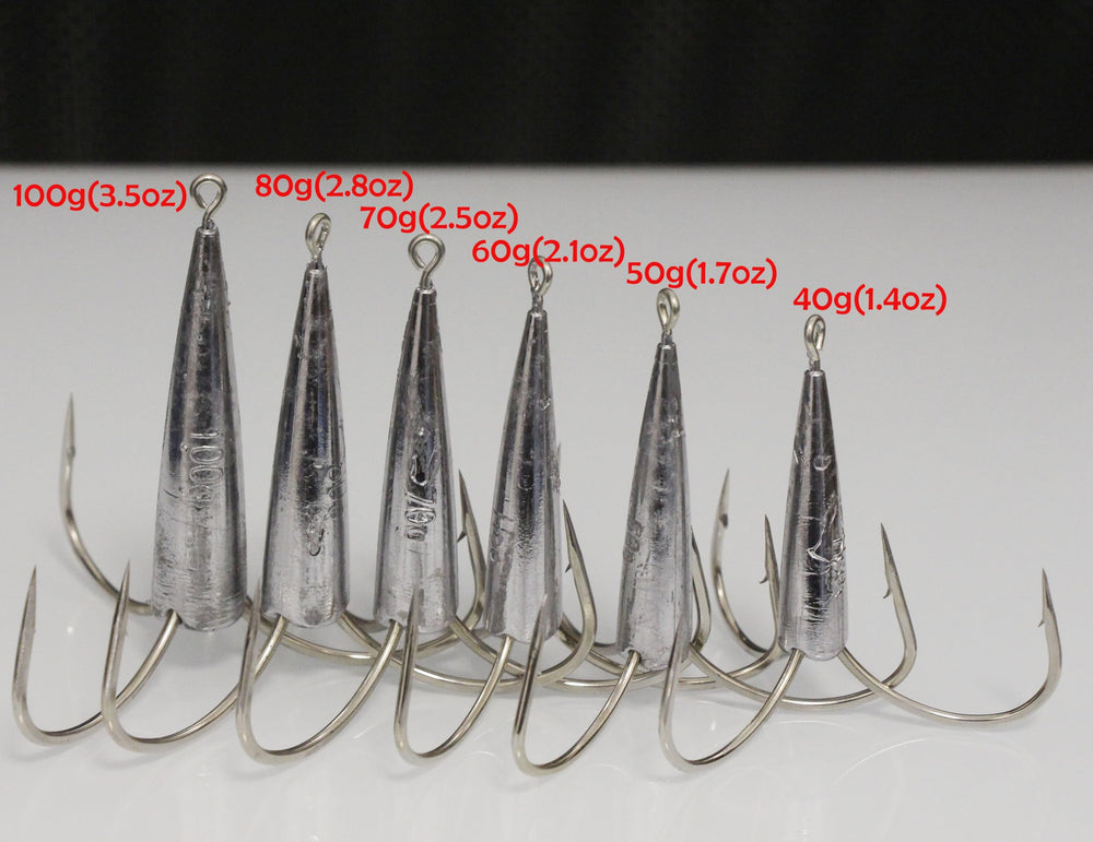 Angler using weighted treble hooks to snag baitfish