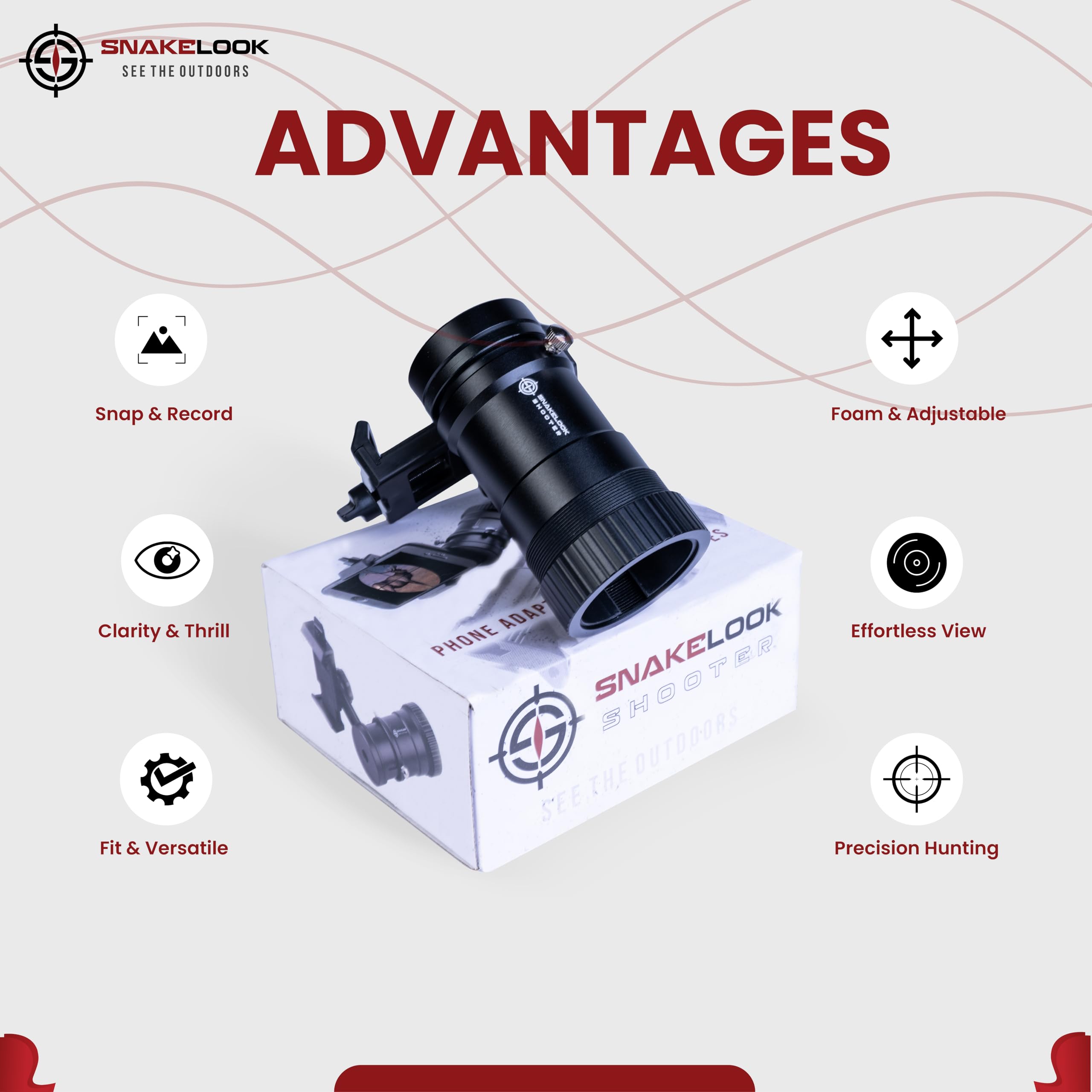 SnakeLook GEN 2 phone-on-scope setup enables crisp outdoor scenery capture