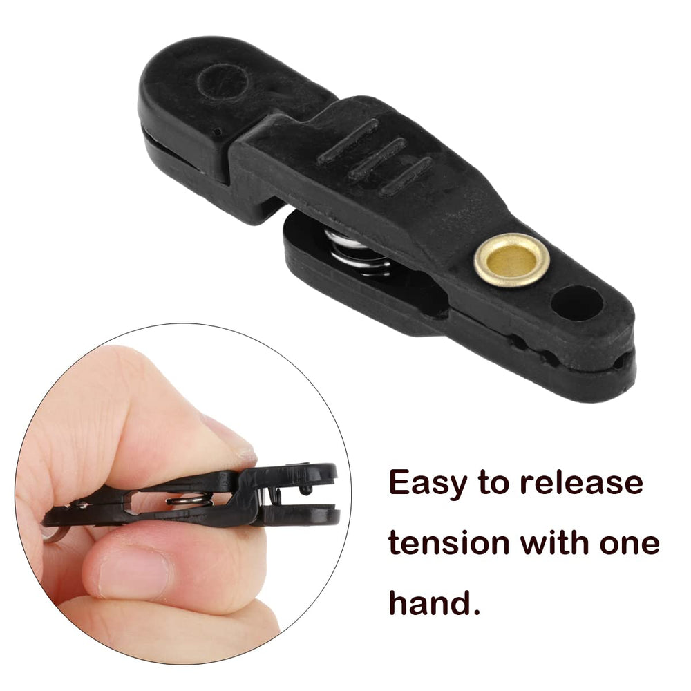 Black snap release clip attached to downrigger
