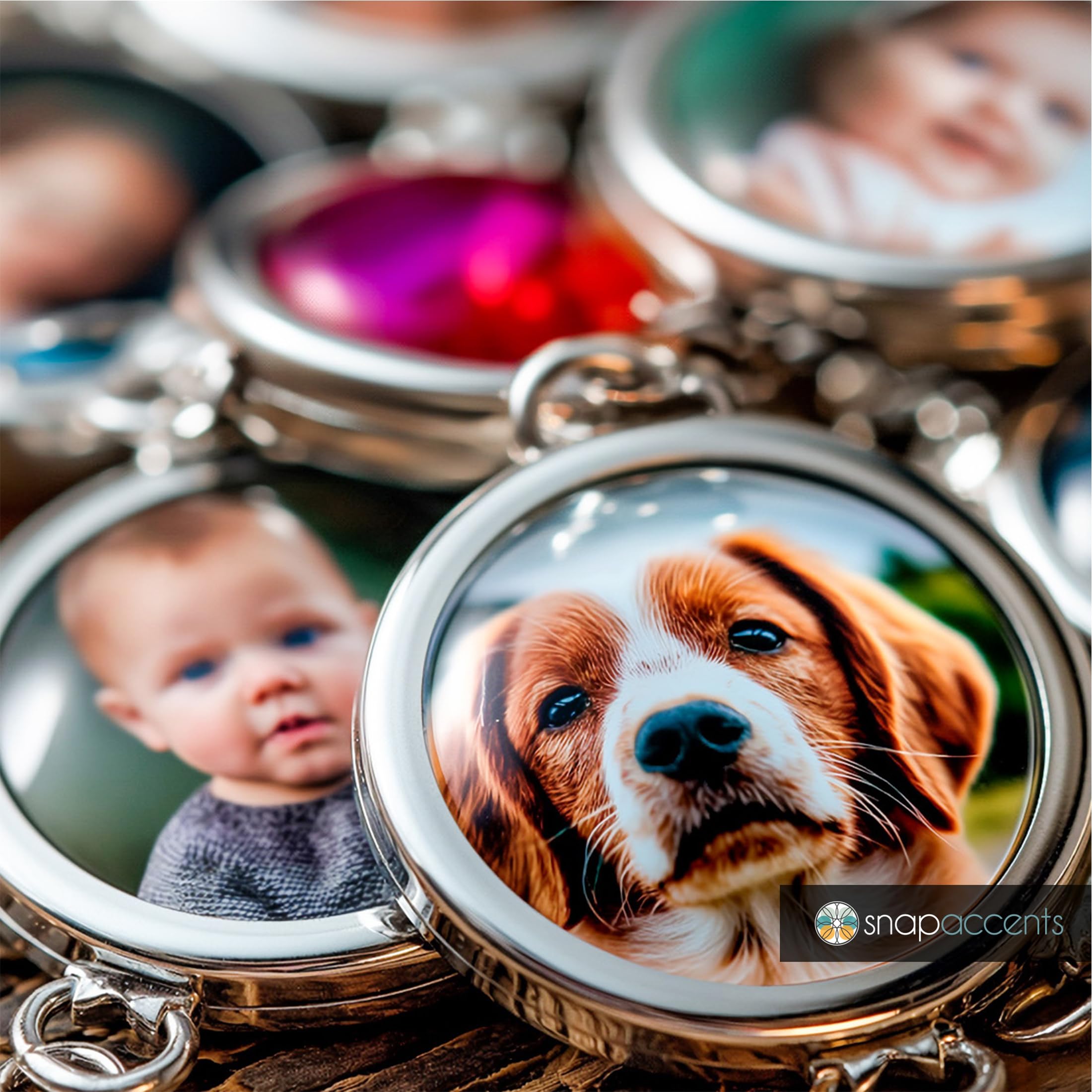 SnapAccents interchangeable DIY jewelry module invites personalized styling options.