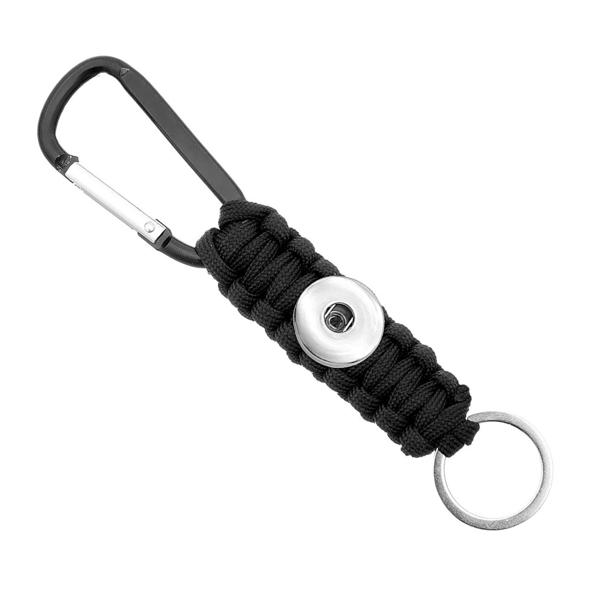 SnapAccents paracord snap keychain with ginger charm for quick access.
