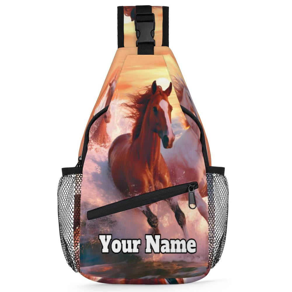 Snatocys custom sling bag front pocket for quick access.