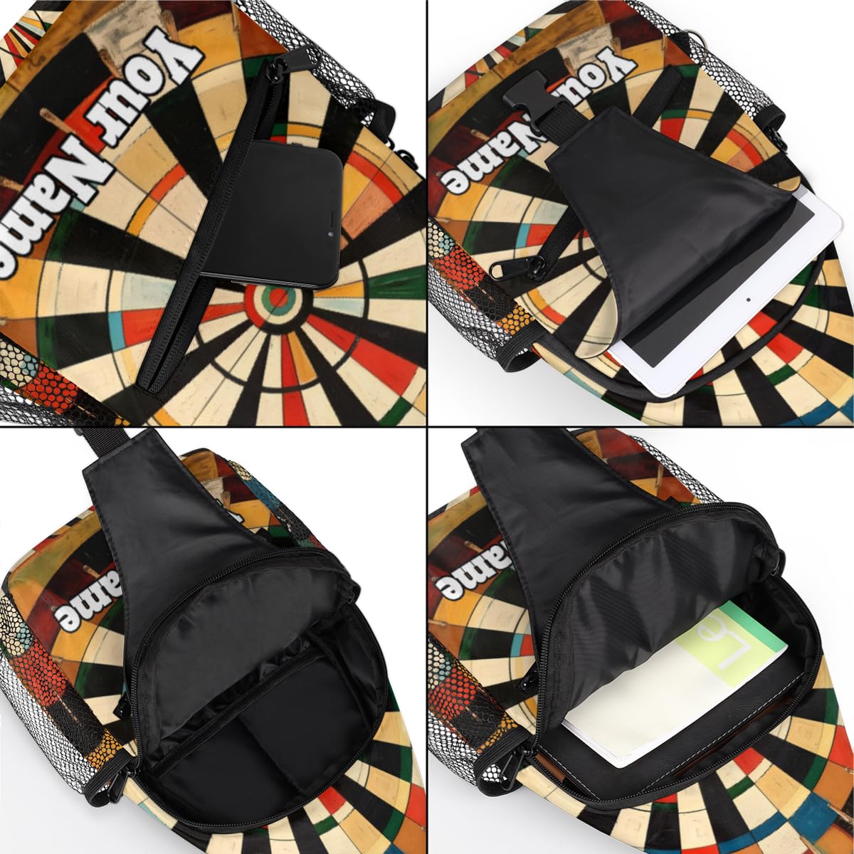 Snatocys sling bag material close-up revealing waterproof fabric and durable stitching