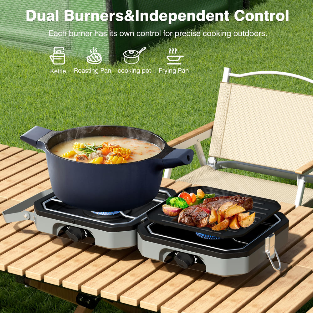 Snidomn griddle plate attachment enables breakfast and searing simultaneously.