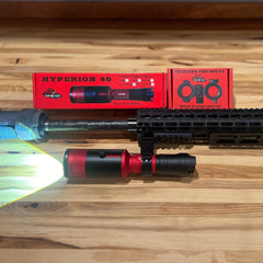 Hyperion 40 white light module ready for long-range visibility during predator hunts.