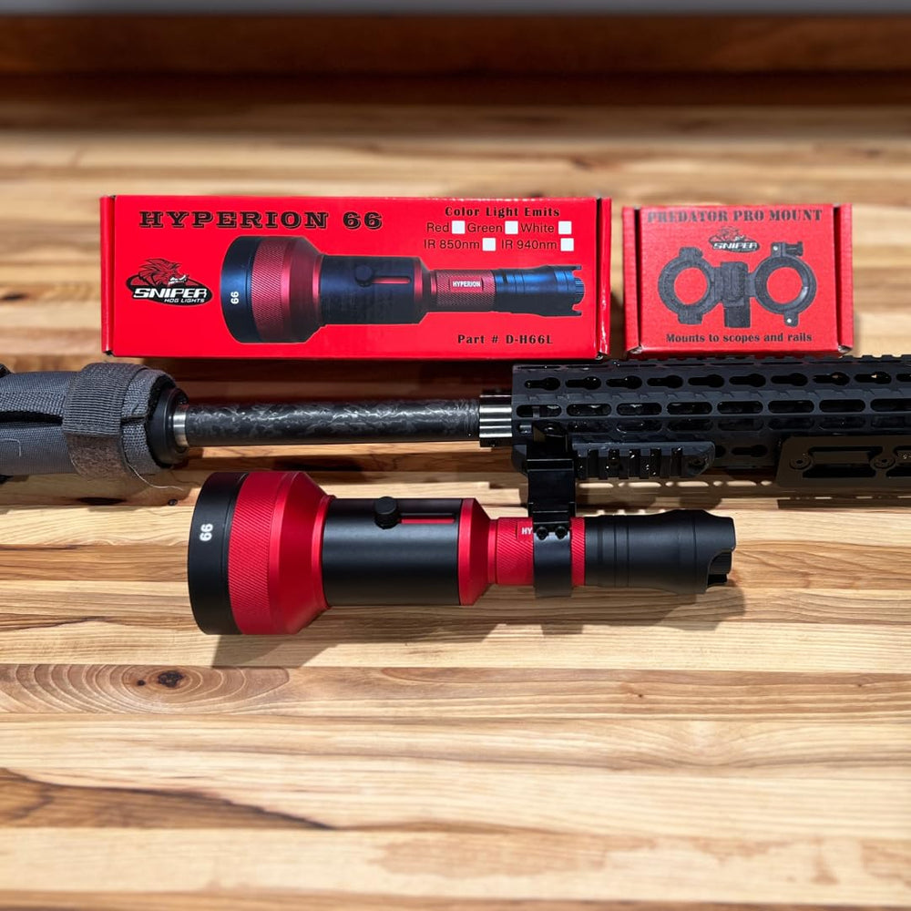 Hyperion66 dimmer tail cap provides on-the-fly brightness control.