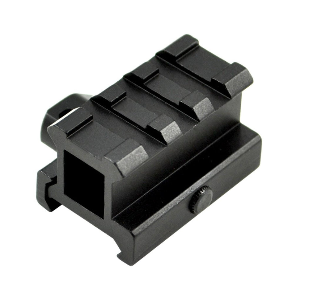 Sniper medium profile riser mount with 3 slots elevates optics securely