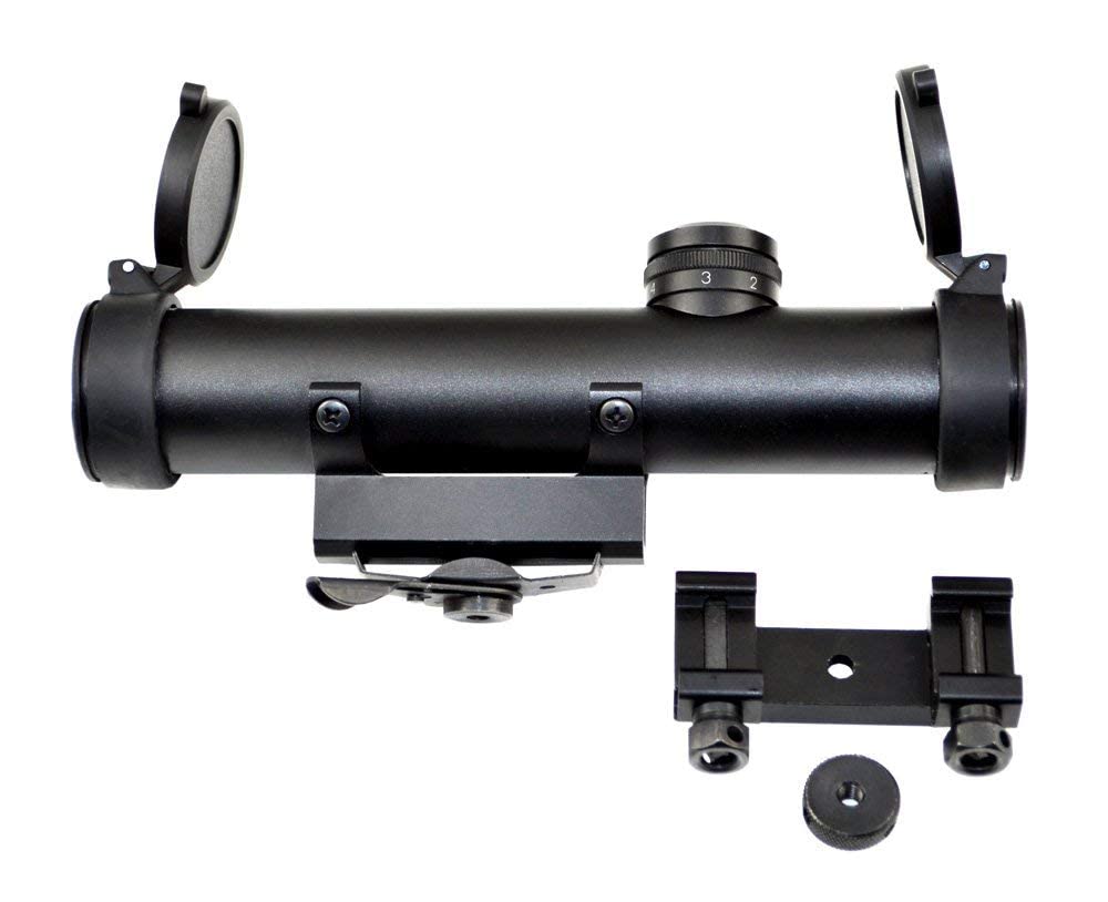The Sniper MT4X20 carry-handle scope body shows rugged reliability for field engagements.