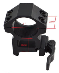 SNIPER Quick Detach Picatinny rings 2-piece package for easy installation and versatile setup.