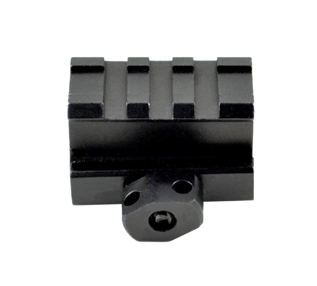 Sniper riser mount black finish minimizes glare and blends with gear