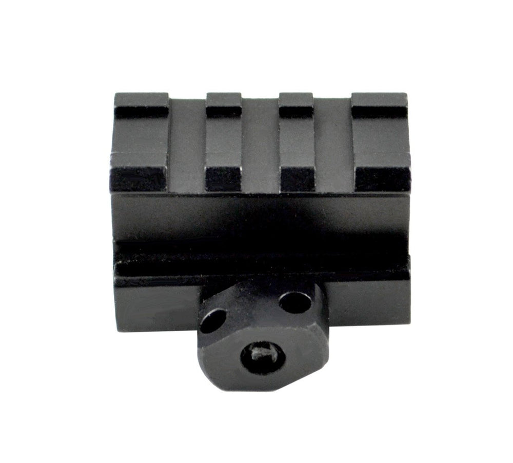 Sniper riser mount black finish minimizes glare and blends with gear