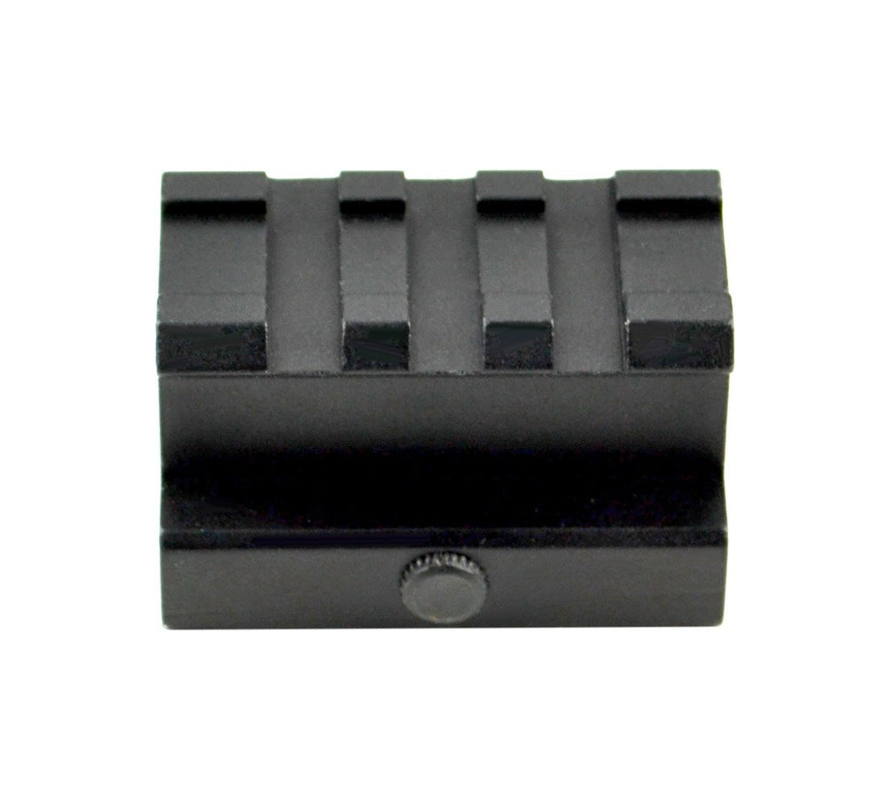 Sniper riser mount on Picatinny rail provides versatile attachment options