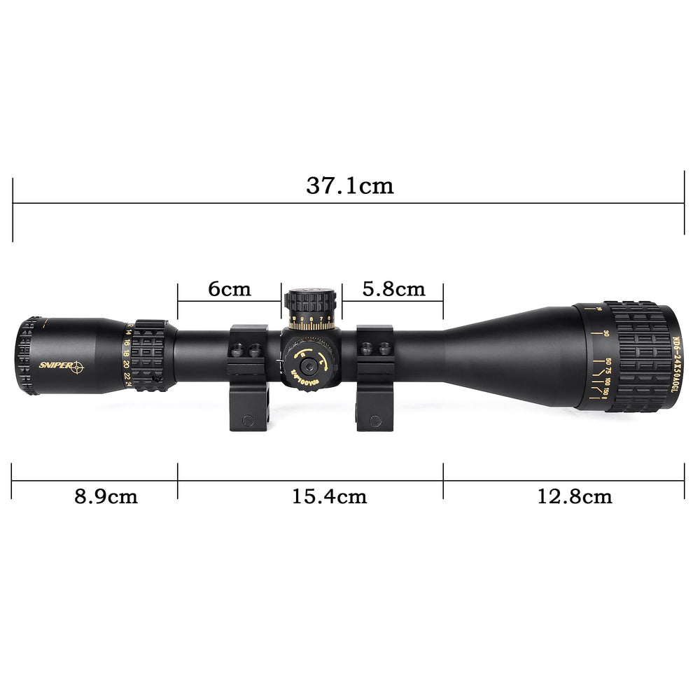 Sniper scopes 50mm objective lenses maximize light transmission for brighter images