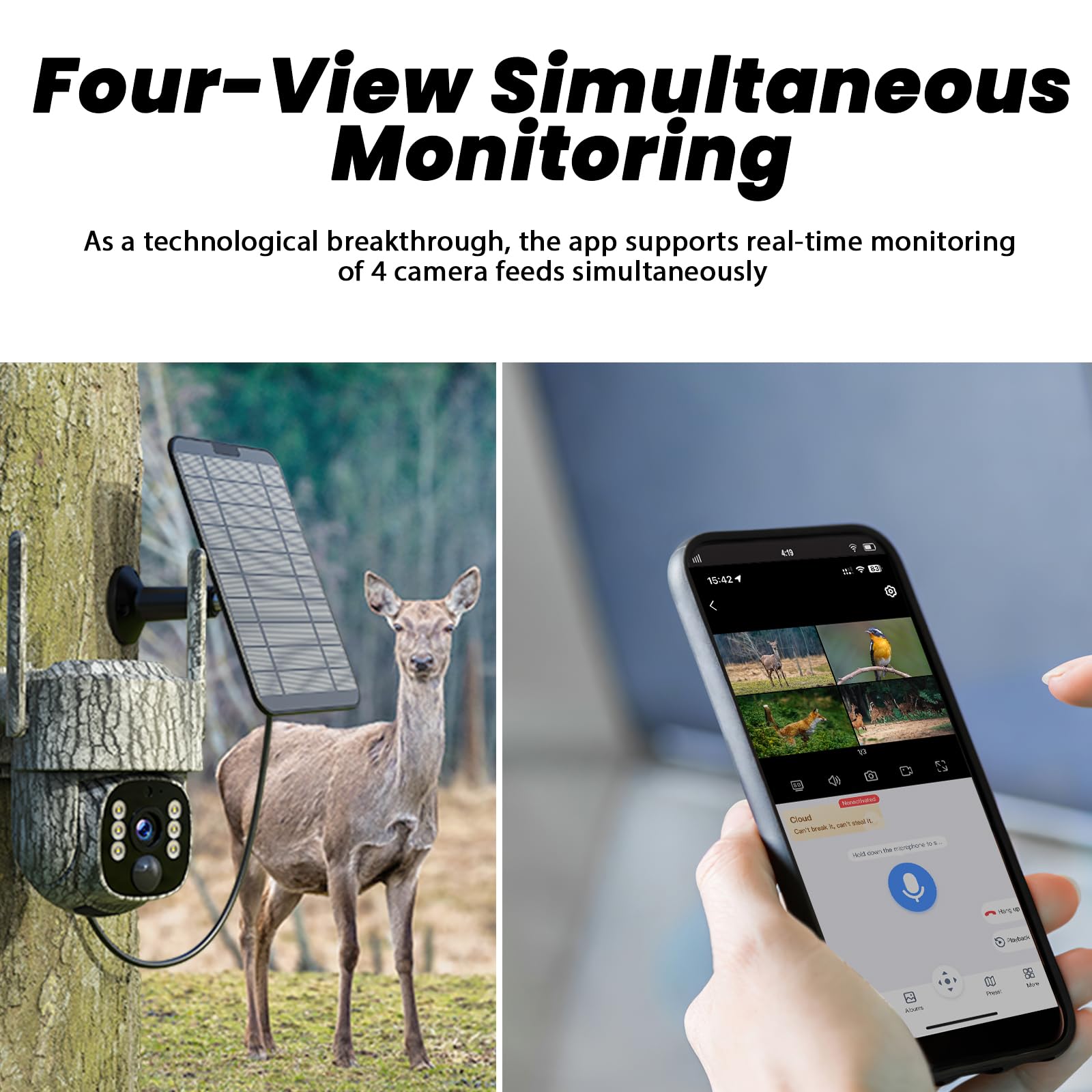 SniperView CloudEye app-ready camera with multi-camera live viewing capability.