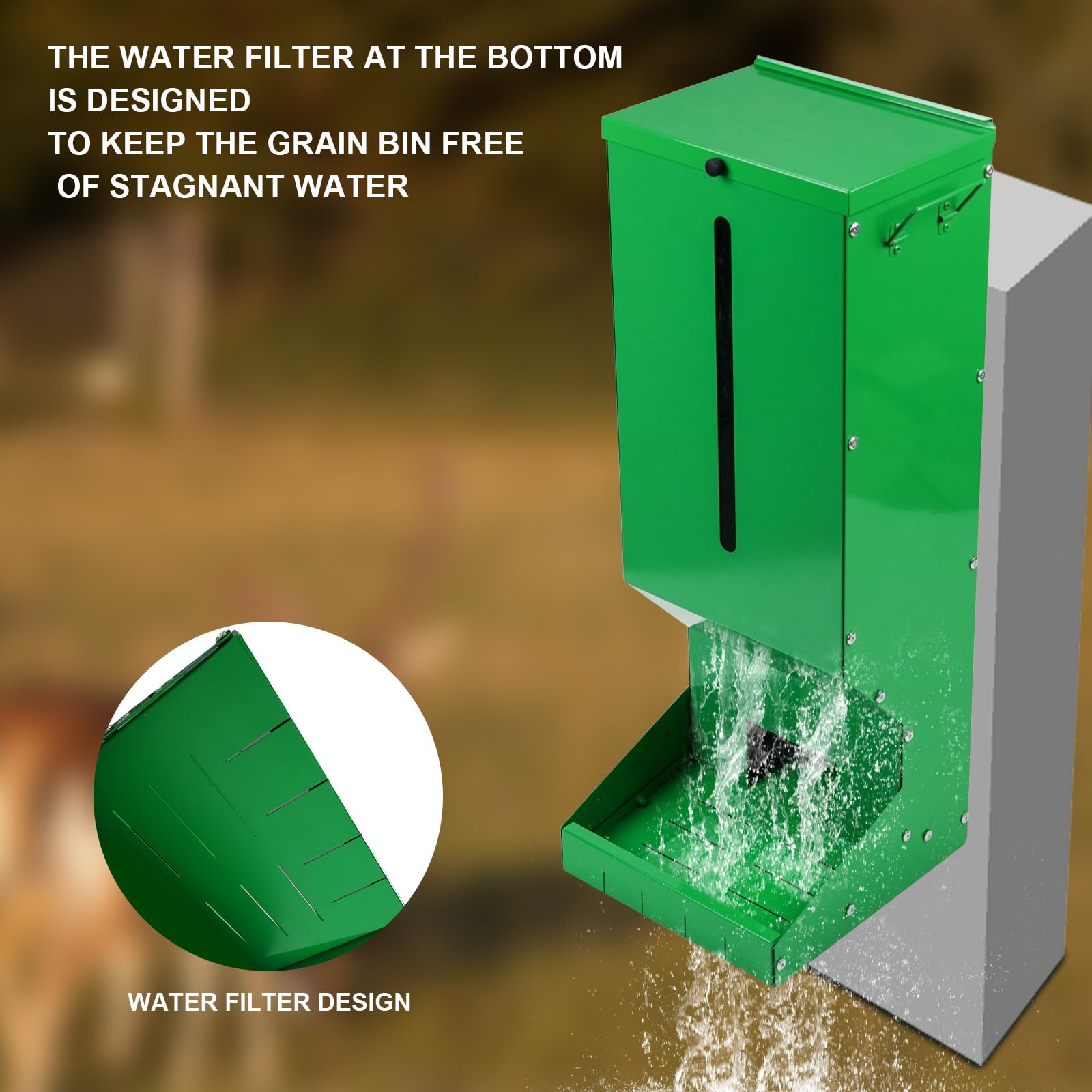 SNMUMU dry feeding trough with sloped design drains water