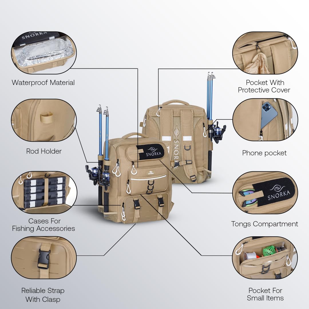 SNORKA gear pockets keep essentials like phone and wallet neatly organized.