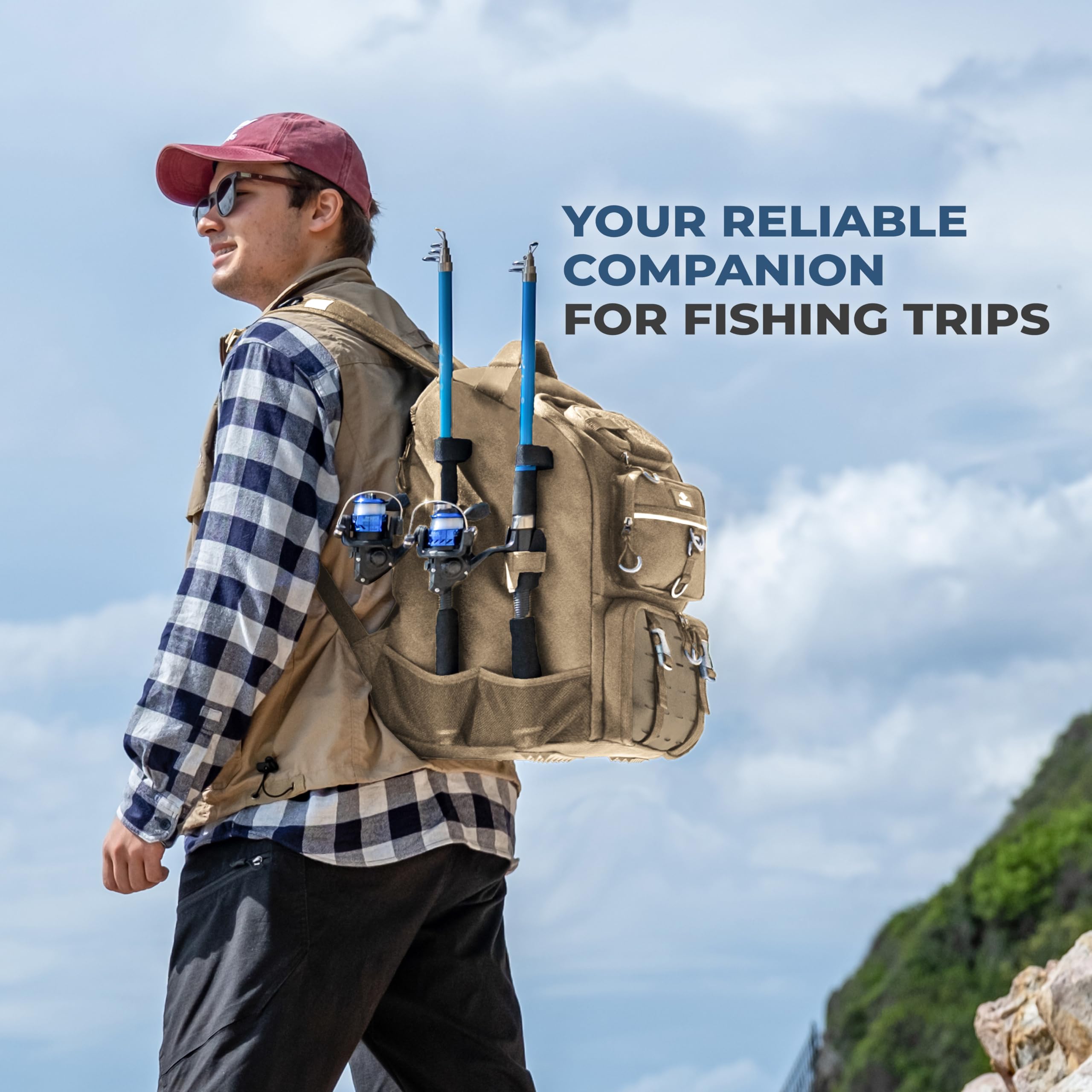 SNORKA insulated front pocket keeps snacks or drinks cool while you fish.