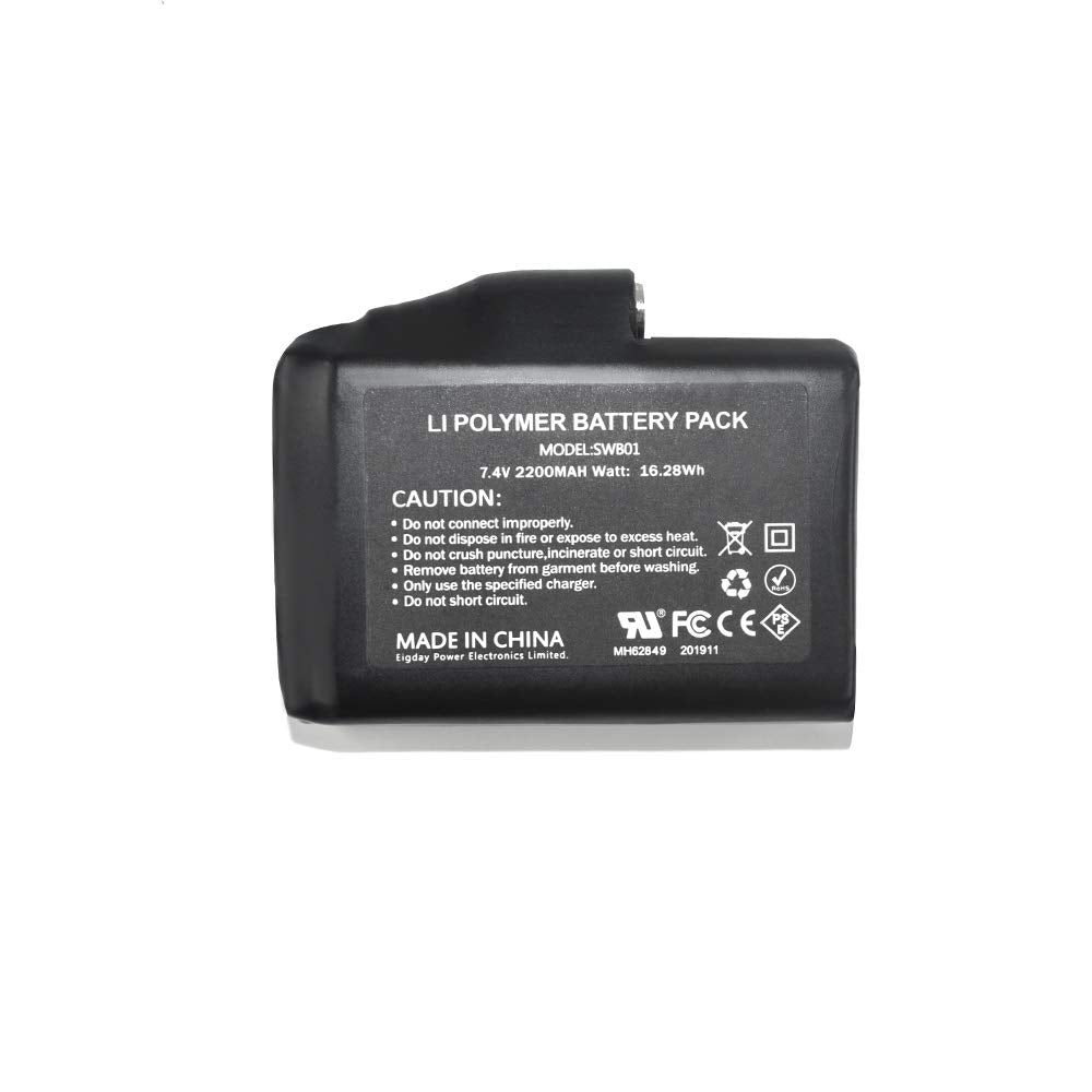 Snow Deer battery pack side with 3.5mm DC jack, easy replacement.